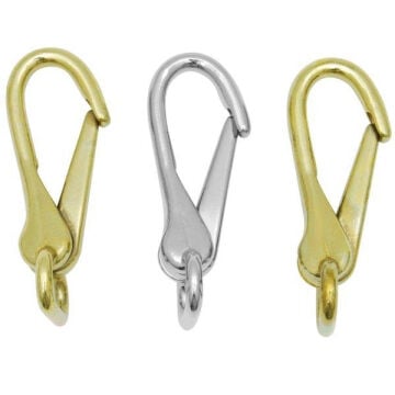 Kong Snap 388 Pirinç Kaplamalı Deniz Bronzu Sabit Oval Gözlü Yaylı Kanca 22 mm 388220Y00YK