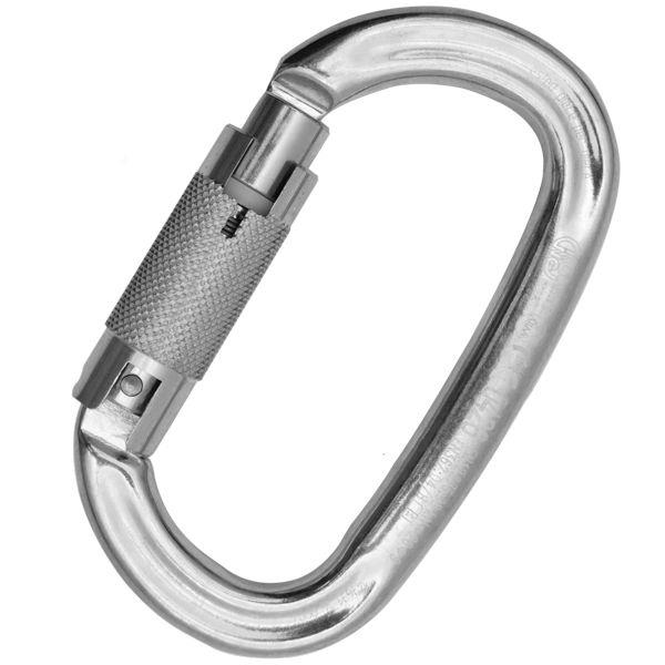 KONG Ovalone Alu Auto Block – Otomatik 3 Kilitli Oval 26KN Alüminyum Karabina (EN 12275 / EN 362 / UIAA / EAC Sertifikalı) Polish Metalik