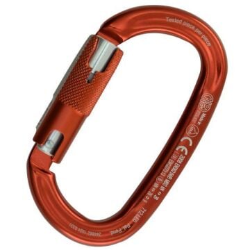 Kong Ovalone Alu RISE Lock 26KN Otomatik Triactlock 3 Kilitli Alüminyum Oval Karabina 712LE0RPRKK Red