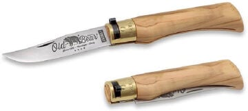 Old Bear 15 Cm Carbon Zeytin Ahşap Sap 6'' Xs Çakı