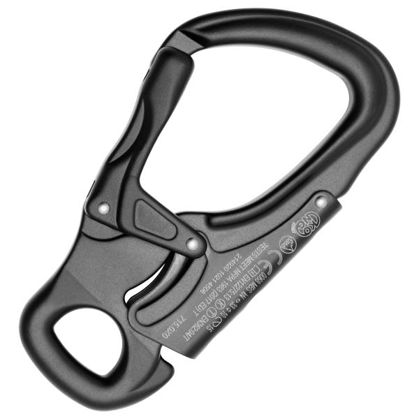 KONG Tango Double Gate – Alüminyum Çift Kapılı 33KN Geniş Açıklıklı Karabina (EN 12275 / EN 362 / UIAA Sertifikalı) Black