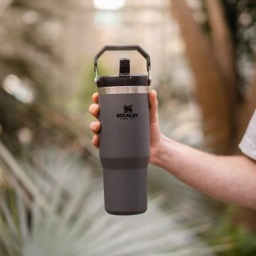 Stanley The IceFlow Flip Straw Pipetli Termos Bardak 0,89 LT Füme