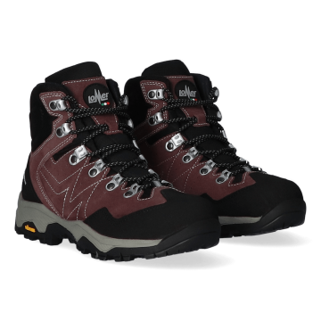 Lomer Italy Cristallo 2.0 Mtx Suede Waterproof Vibram Süet Deri Kadın Bot Borgogna