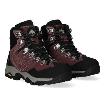 Lomer Italy Cristallo 2.0 Mtx Suede Waterproof Vibram Süet Deri Kadın Bot Borgogna