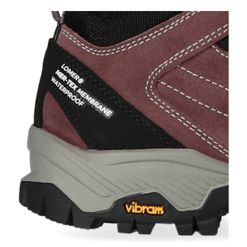 Lomer Italy Cristallo 2.0 Mtx Suede Waterproof Vibram Süet Deri Kadın Bot Borgogna