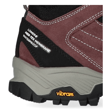 Lomer Italy Cristallo 2.0 Mtx Suede Waterproof Vibram Süet Deri Kadın Bot Borgogna