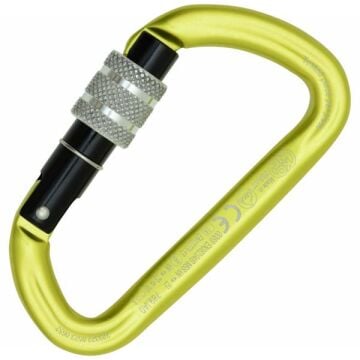 Kong Trapper Screw Sleeve 23KN Asimetrik D Alüminyum Vidalı Karabina EN 362 - EN 12275  789IA0CNPKK Yellow