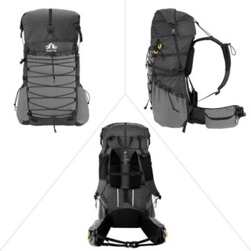 Night Cat DSB-8011 70 Litre Ultralight Su Geçirmez Sırt Çantası - Siyah