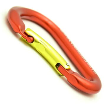 Kong Paddle Bent Gate Kırmızı/Sarı Eğri Kapılı 22 kN Alüminyum Karabina EN 12275/B UIAA 765M10RC0KK