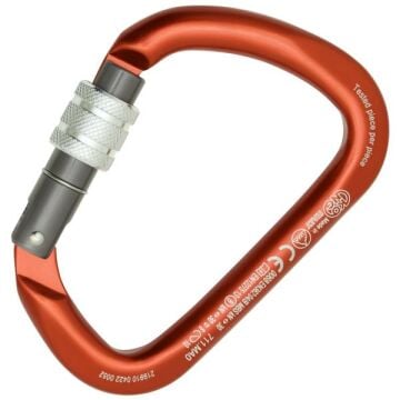 Kong X-Large Alu 30KN Screw Sleeve D Karabina – EN 12275 / EN 362 / UIAA Sertifikalı Alüminyum Kilitli Karabina Red 711MA0RDPKK