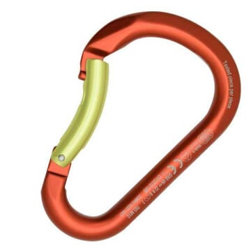 Kong Paddle Bent Gate Kırmızı/Sarı Eğri Kapılı 22 kN Alüminyum Karabina EN 12275/B UIAA 765M10RC0KK