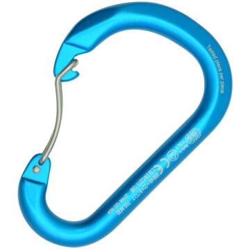 Kong Paddle Wire Bent Gate Turkuaz Tel Kapılı 22 kN Alüminyum Karabina EN 12275/B UIAA 765M30BP0KK