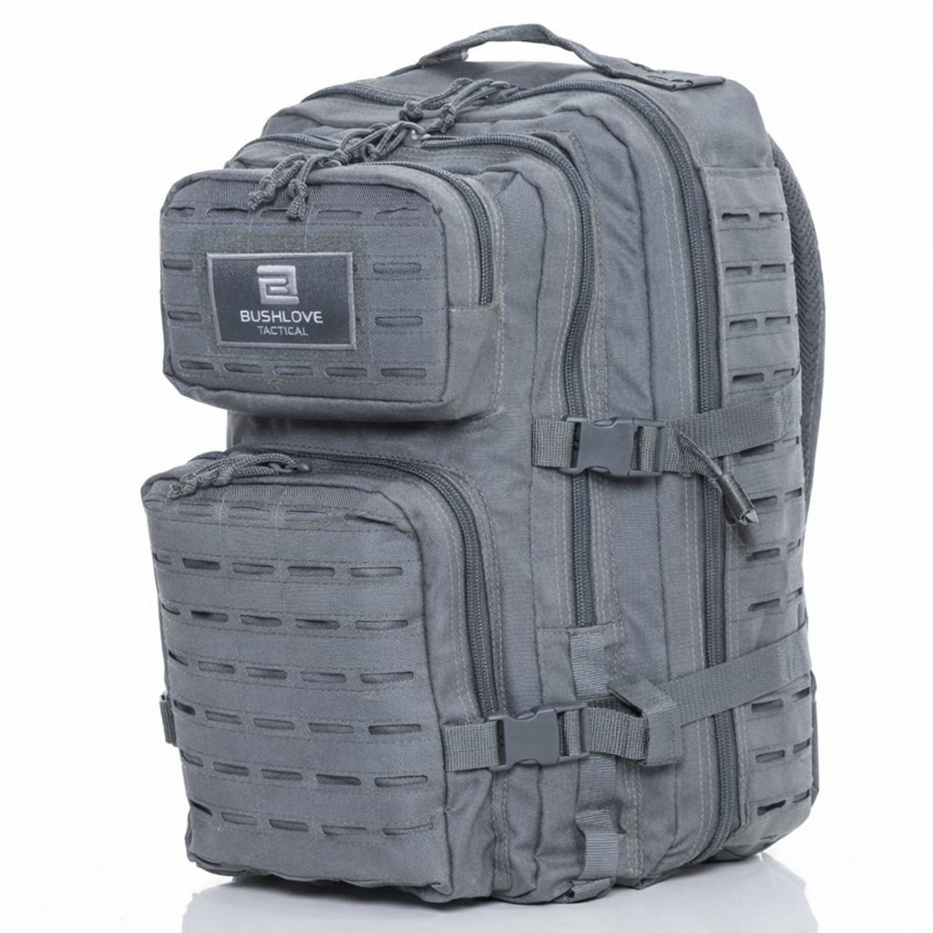 Bushlove Lazer Cut 50 Lt Tactical MolleSystem Taktik ve Outdoor Gri Çanta Large