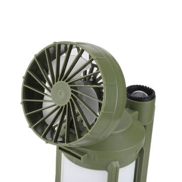 Headlight Şarjlı Güneş Enerjili Solar Fanlı Kamp Lambası