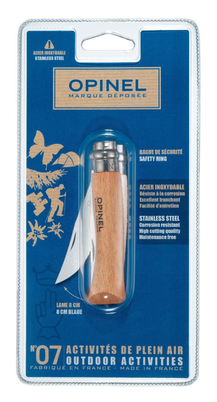 Opinel Inox Kayın Saplı 7 No Çakı Ambalaj (000654)