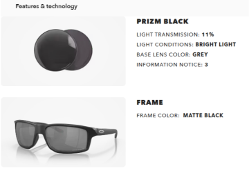 Oakley Gibston OMatter Çerçeve Prizm Lens Erkek Gözlük Siyah OO9449-0360