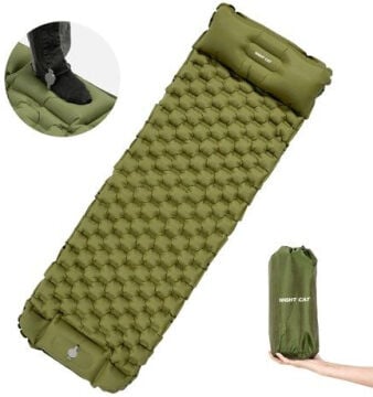 Night Cat QD-01 Dahili Pompalı Ultralight Şişme Mat - Yeşil