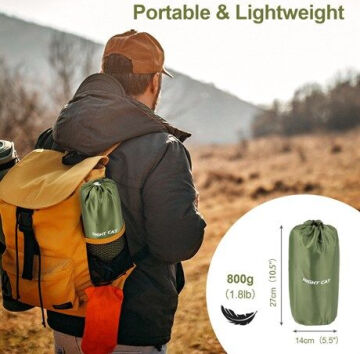 Night Cat QD-01 Dahili Pompalı Ultralight Şişme Mat - Yeşil