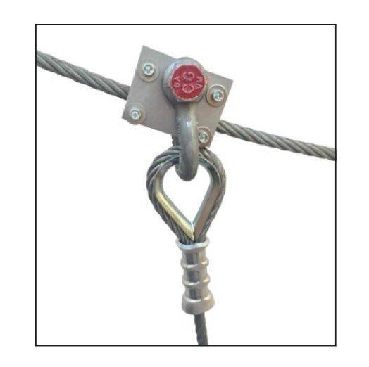 KONG ZAZA2 BLOCK (YATAY VEYA EĞİMLİ ÇELİK HALAT ÜZERİ SABİTLEME PLAKASI)