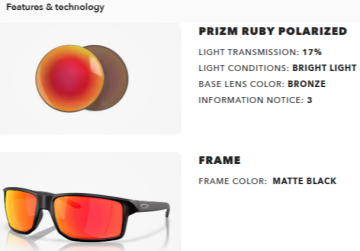 Oakley Gibston XL OMatter Çerçeve Prizm Polarize Lens Erkek Gözlük Siyah Ruby OO9470-0662
