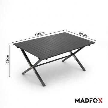 Madfox Foldex Katlanabilir Alüminyum Kamp Masası 80*62*116 cm