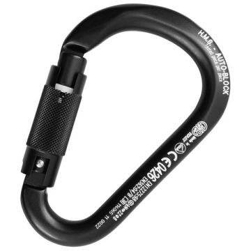 Kong HMS Classic Auto Block 22KN TriactLock Otomatik 3 Kilitli Karabina – EN 362/B – EN 12275/B – UIAA – EAC Sertifikalı Black