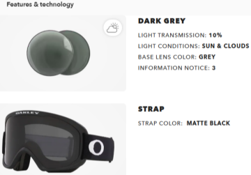 Oakley O-Frame 2.0 PRO M Snow Goggles OMatter Çerçeve Kayak, Snowboard, Kış Dağcığı, Taktik Kar Gözlüğü ANSI Z87.1 - EN 174 - ISO 18527-1 OO7125-02