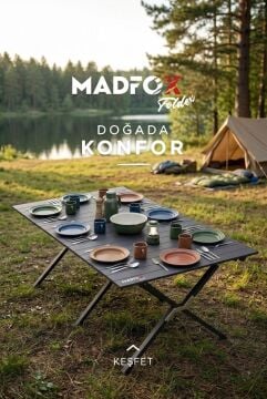 Madfox Foldex Katlanabilir Alüminyum Kamp Masası 80*62*146 cm