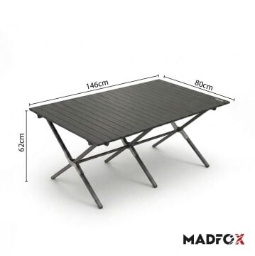 Madfox Foldex Katlanabilir Alüminyum Kamp Masası 80*62*146 cm