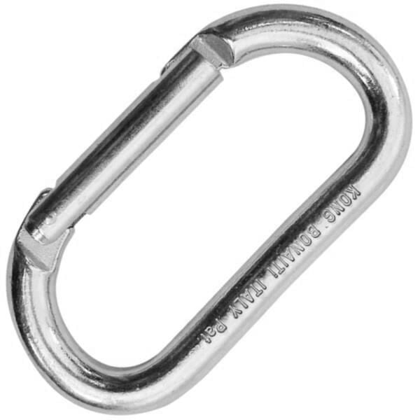 Kong Oval Straight Gate Parlak Düz Kapılı 22 kN Alüminyum Oval Karabina EN 12275/B UIAA 730L00PP0KK