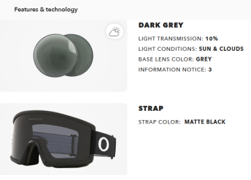 Oakley Target Line L Snow Goggles OMatter Çerçeve Kayak, Snowboard, Kış Dağcığı, Taktik Kar Gözlüğü ANSI Z87.1 - EN 174 - ISO 18527-1 OO7120-01