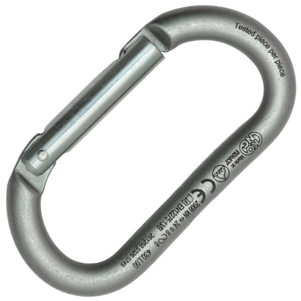 Kong Oval Steel Straight Gate Lunar White Düz Kapılı 24 kN Karbon Çelik Oval Karabina EN 12275/B UIAA 430L00990KK