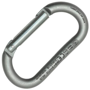 Kong Oval Steel Straight Gate Lunar White Düz Kapılı 24 kN Karbon Çelik Oval Karabina EN 12275/B UIAA 430L00990KK