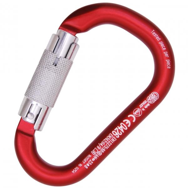 KONG HMS NAPIK Auto Block TriactLock Otomatik 3 Kilitli Alüminyum 23KN Karabina EN 362/B – EN 12275/H – UIAA – EAC Red