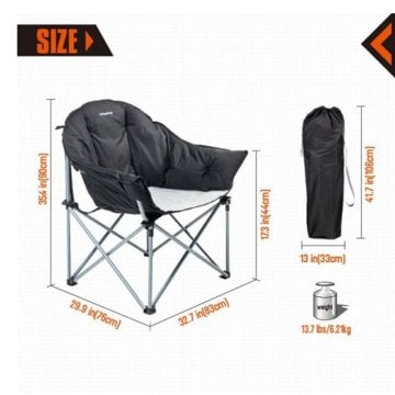 Kingcamp Comfort Sofa Sandalye (Black/Grey)