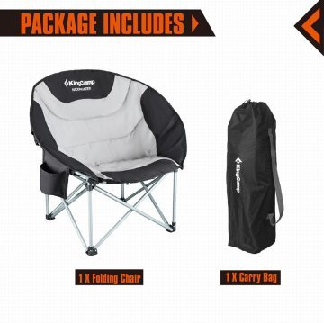 Kingcamp Moongazer Sandalye (Black/Grey)