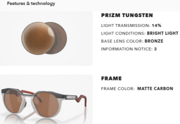 Oakley HSTN BiO-Matter Çerçeve Prizm Lensli Erkek Gözlük Siyah OO9242 06-52