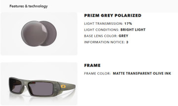 Oakley Gascan Latitude Collection OMatter Çerçeve Prizm Polarize Lens Erkek Gözlük Olive OO9014-D560