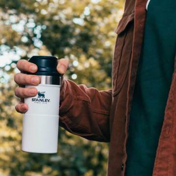 Stanley Klasik Trigger-Action Termos Bardak 0.25 LT 0,25 LT - Beyaz