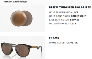 Oakley HSTN BiO-Matter Çerçeve Prizm Polarize Lensli Erkek Gözlük OO9242-0352