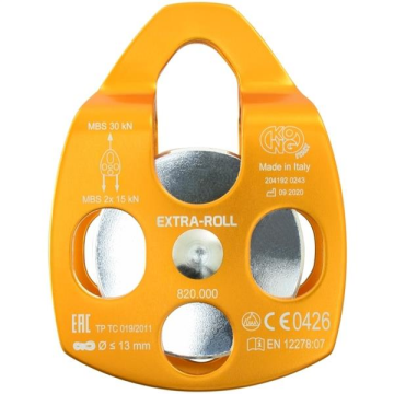 KONG Extra Roll 30KN Tekli Makara – EN 12278 | UIAA Onaylı Alüminyum Makara
