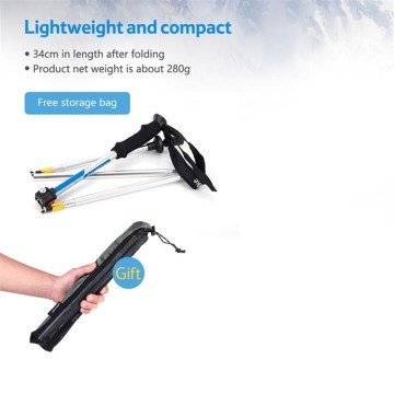 NatureHike Ultralight Z Katlanabilir Yürüyüş Batonu (NH15A023-Z) Mavi TEKLİ