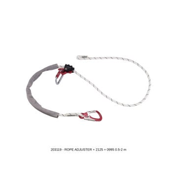 Camp Rope Adjuster Ayarlanabilir Konumlandırma Lanyardı 0.5 - 2 m 0981E + 0986 Bağlantı Konfigürasyonu EN 358