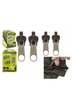 Summit Replacement Zip Fix Kit Fermuar Onarım Kiti 6'lı Paket Black