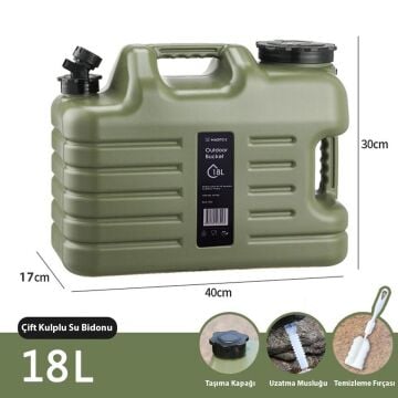 Madfox Galon Air PE Musluklu Su Bidonu 18 Litre MZ