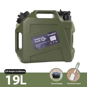 Madfox Galon Air PE Musluklu Su Bidonu 19 Litre MZ