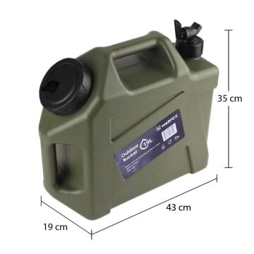 Madfox Galon Air PE Musluklu Su Bidonu 19 Litre MZ