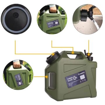 Madfox Galon Air PE Musluklu Su Bidonu 19 Litre MZ