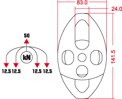 KONG Twin 50KN Çiftli İkiz Makara – EN 12278 | UIAA