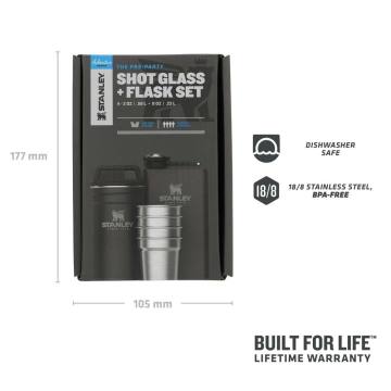 Stanley Adventure Çelik Shot Bardak ve Matara Seti Siyah